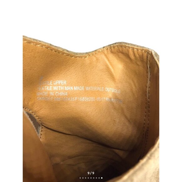 DV Womens Closed Toe Mule Heels Size 9 Tan Perforated Textile Block Heels - Picture 4 of 8